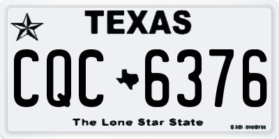 TX license plate CQC6376