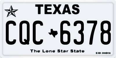 TX license plate CQC6378
