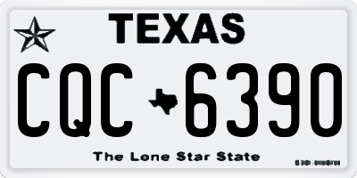 TX license plate CQC6390