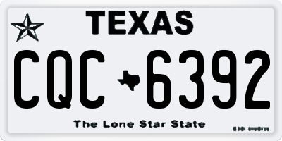 TX license plate CQC6392