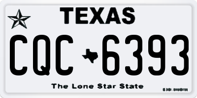 TX license plate CQC6393