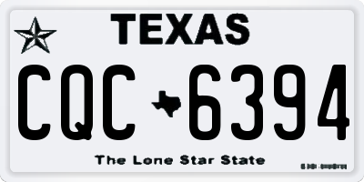 TX license plate CQC6394