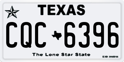 TX license plate CQC6396
