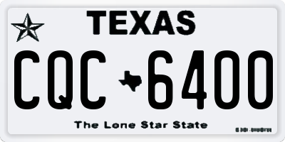 TX license plate CQC6400