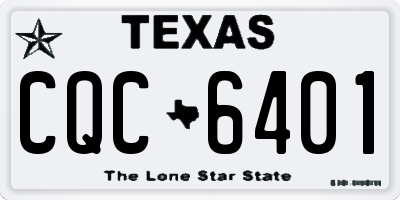 TX license plate CQC6401