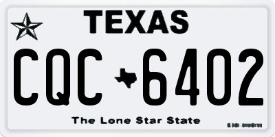 TX license plate CQC6402