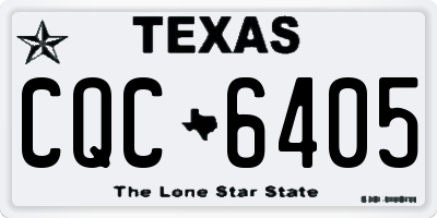 TX license plate CQC6405