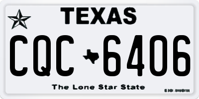 TX license plate CQC6406