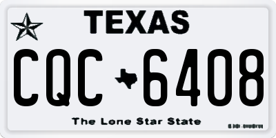 TX license plate CQC6408