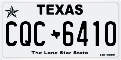 TX license plate CQC6410