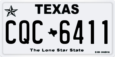 TX license plate CQC6411