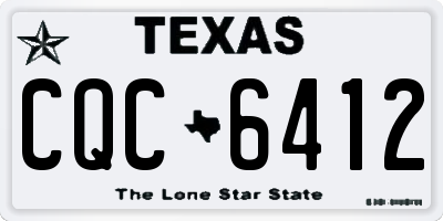 TX license plate CQC6412