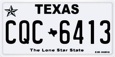 TX license plate CQC6413