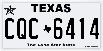 TX license plate CQC6414