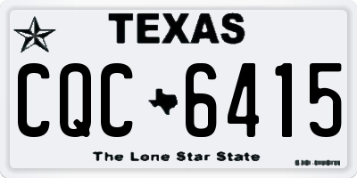 TX license plate CQC6415