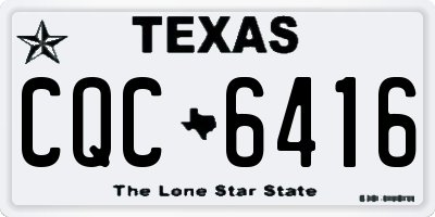 TX license plate CQC6416