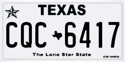 TX license plate CQC6417
