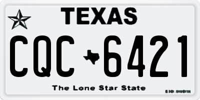 TX license plate CQC6421