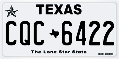 TX license plate CQC6422