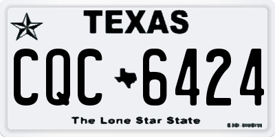 TX license plate CQC6424