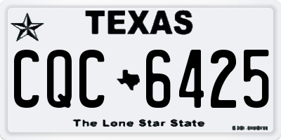 TX license plate CQC6425