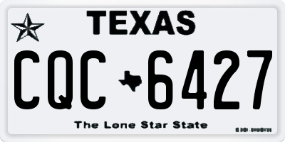 TX license plate CQC6427