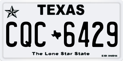 TX license plate CQC6429