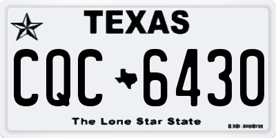 TX license plate CQC6430
