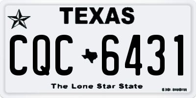 TX license plate CQC6431