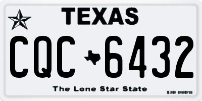 TX license plate CQC6432