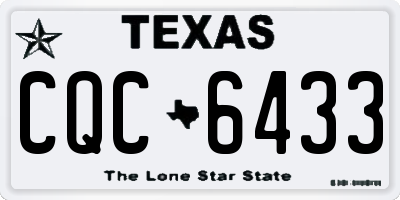 TX license plate CQC6433