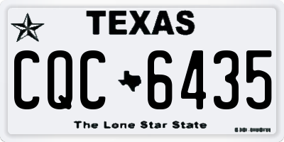 TX license plate CQC6435