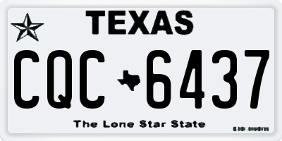 TX license plate CQC6437