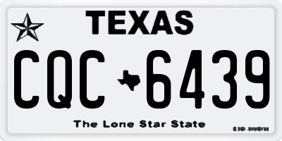 TX license plate CQC6439