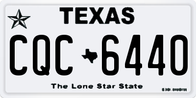 TX license plate CQC6440