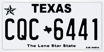 TX license plate CQC6441
