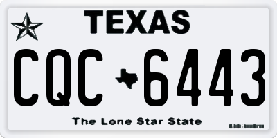 TX license plate CQC6443