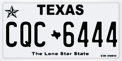 TX license plate CQC6444
