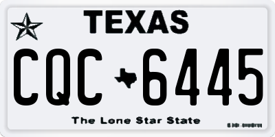 TX license plate CQC6445
