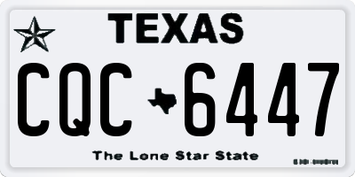 TX license plate CQC6447