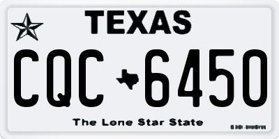 TX license plate CQC6450