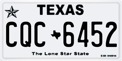 TX license plate CQC6452