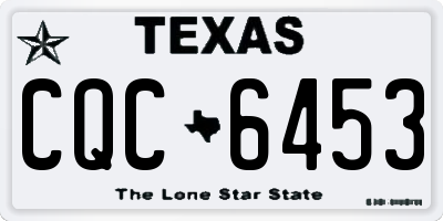 TX license plate CQC6453