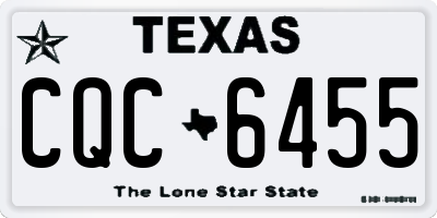 TX license plate CQC6455