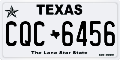 TX license plate CQC6456