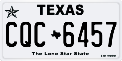 TX license plate CQC6457