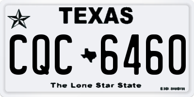 TX license plate CQC6460