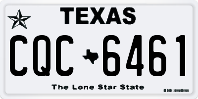 TX license plate CQC6461