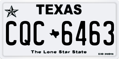 TX license plate CQC6463