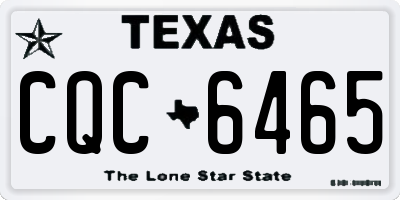 TX license plate CQC6465